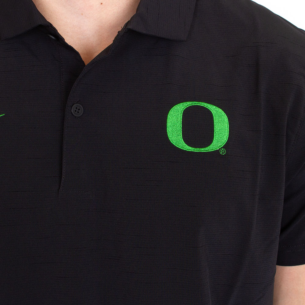 Classic Oregon O, Nike, Black, Polo, Performance/Dri-FIT, Men, Football, Coaches, Woven, 797541